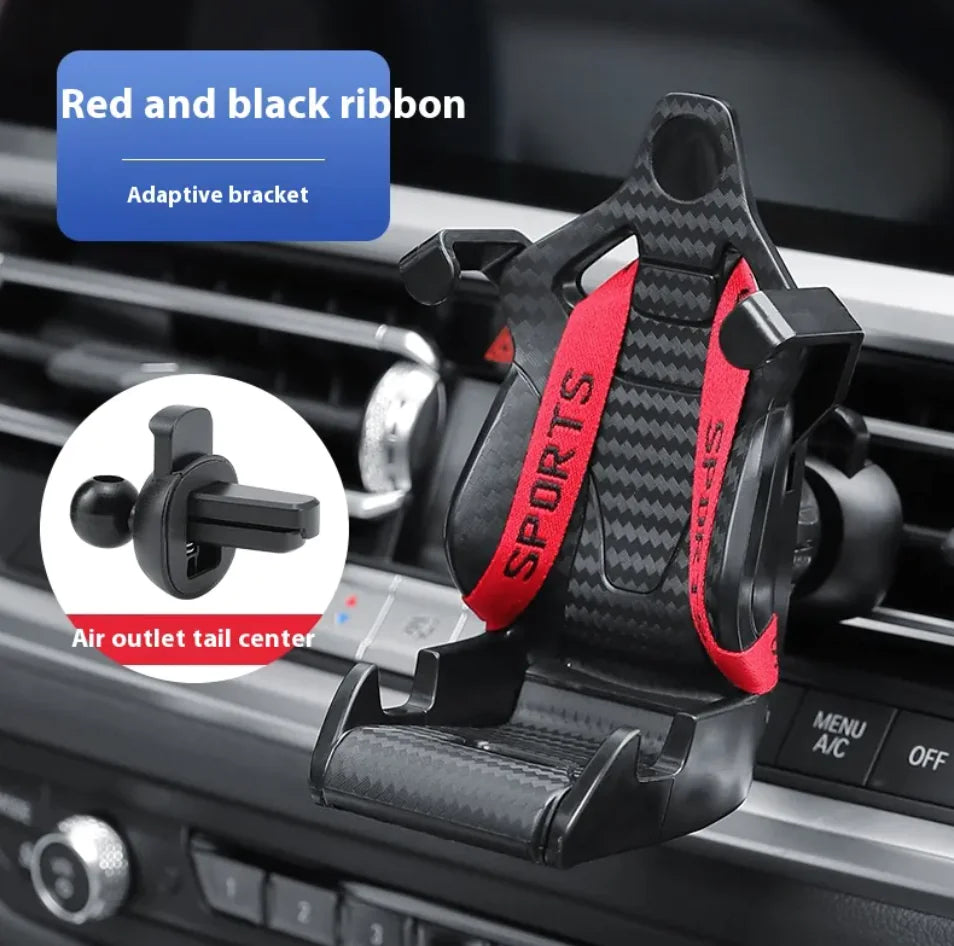 Racing Seat Car Phone Holder - 360° Rotatable Air Vent Clip